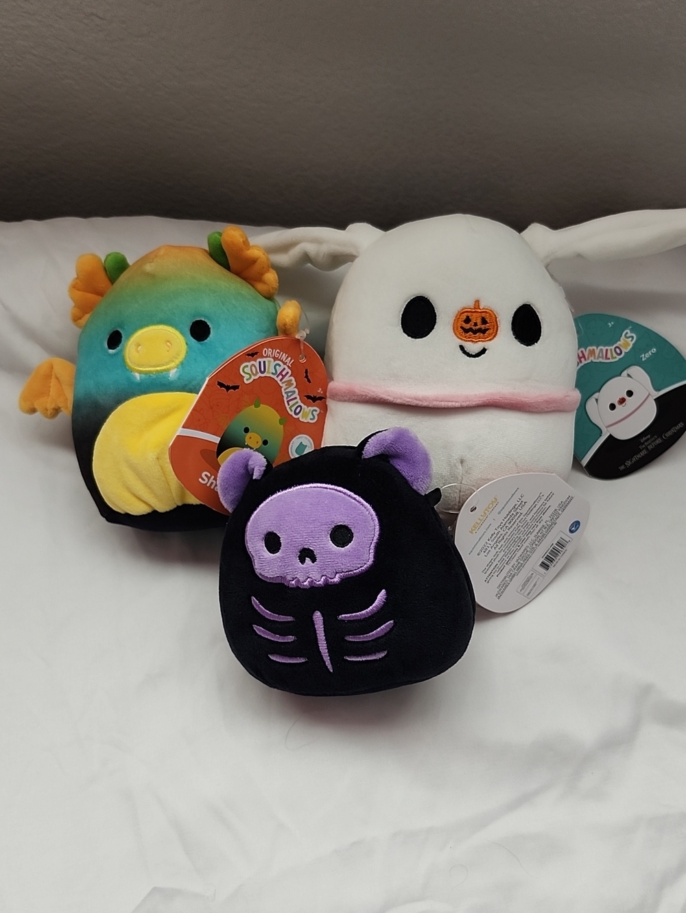 Halloween Squishmalkows Nightmare Before Christmas Zero Skeleton Shellie